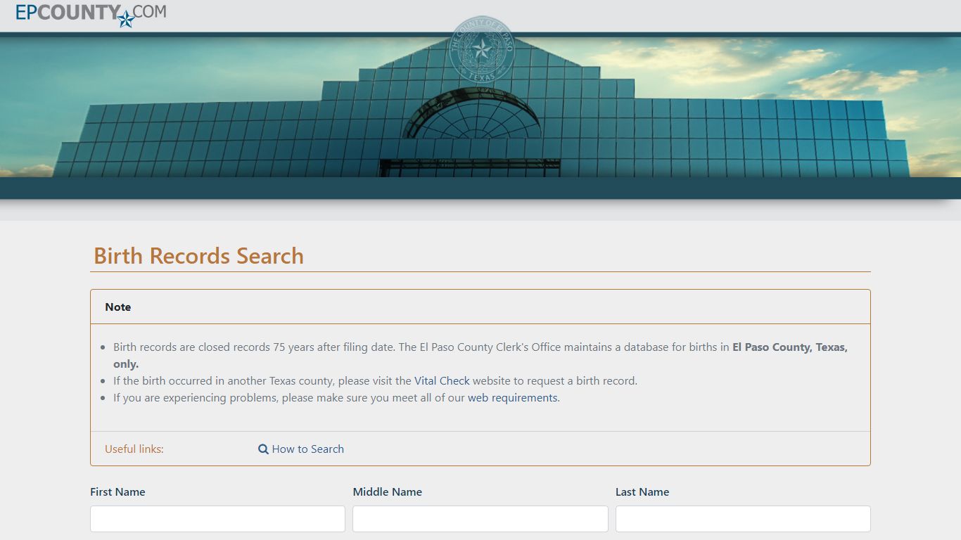 County of El Paso Texas - Births - El Paso County, Texas